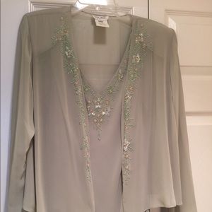 XSCAPE Long chiffon gown with jacket